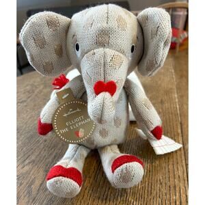 New! Hallmark Elliot the Elephant Polka Dot Plush Retired 2015 Hearts Love Note